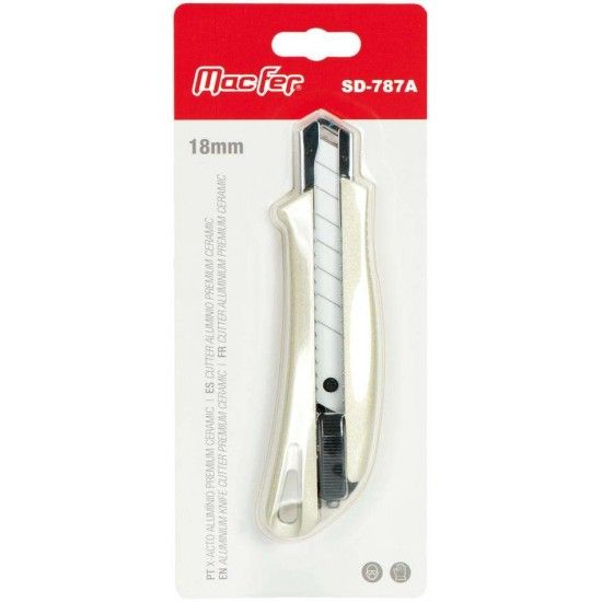 X-acto alumínio MacFer SD-787A Premium Ceramic 18mm refª 027.0085 MACFER X-acto alumínio MacFer SD-787A Premium Ceramic 18mm refª 027.0085 MACFER