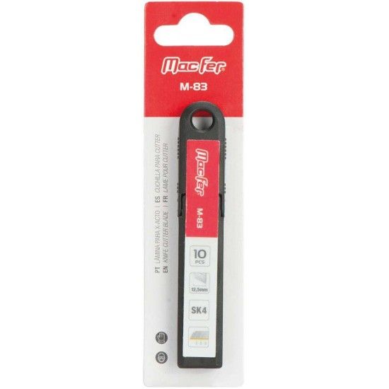 Lâmina para x-acto 12.5mm SK4 M-83 (10pç) refª 027.0083 Macfer Lâmina para x-acto 12.5mm SK4 M-83 (10pç) refª 027.0083 Macfer
