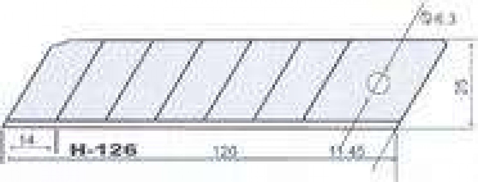Lâmina p/ x-acto SK4 MacFer H-126 25mm refª 027.0070 MACFER