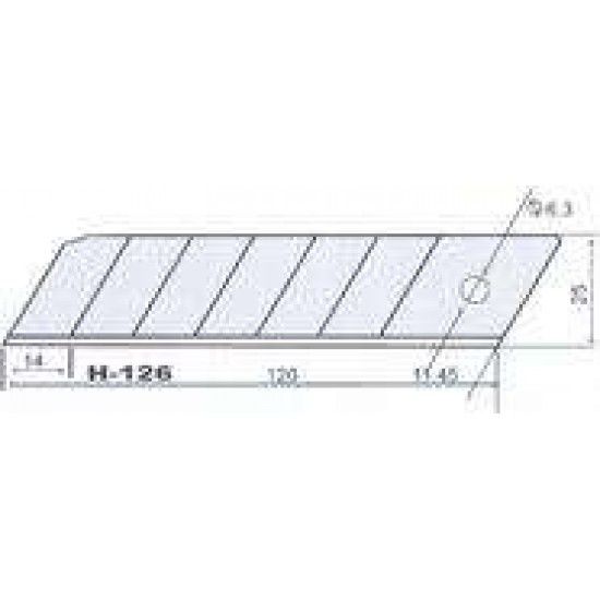 Lâmina p/ x-acto SK4 MacFer H-126 25mm refª 027.0070 MACFER Lâmina p/ x-acto SK4 MacFer H-126 25mm refª 027.0070 MACFER