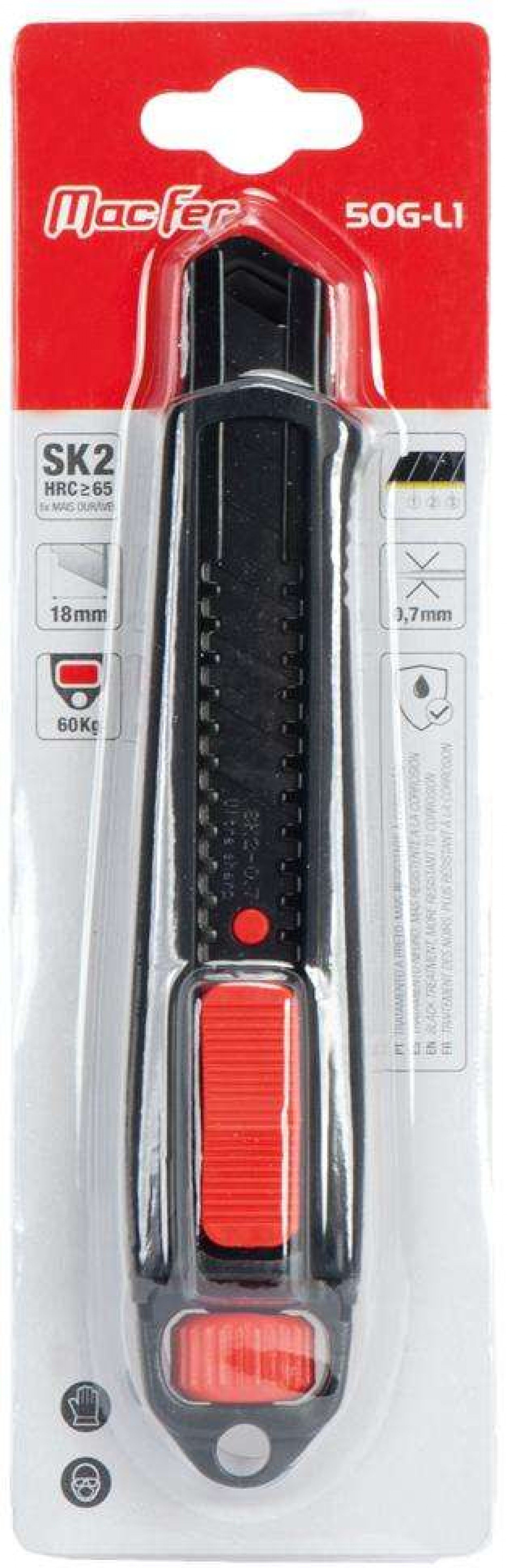 X-acto c/ travão cassete MacFer 50G-L1 18mm refª 027.0066 MACFER