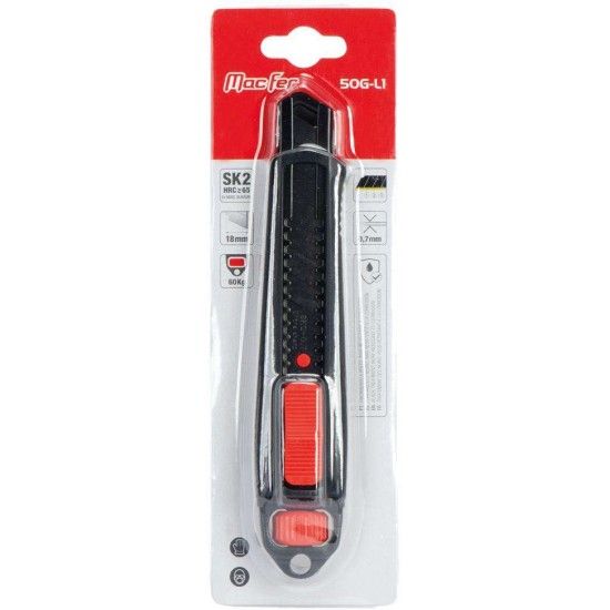 X-acto c/ travão cassete MacFer 50G-L1 18mm refª 027.0066 MACFER X-acto c/ travão cassete MacFer 50G-L1 18mm refª 027.0066 MACFER