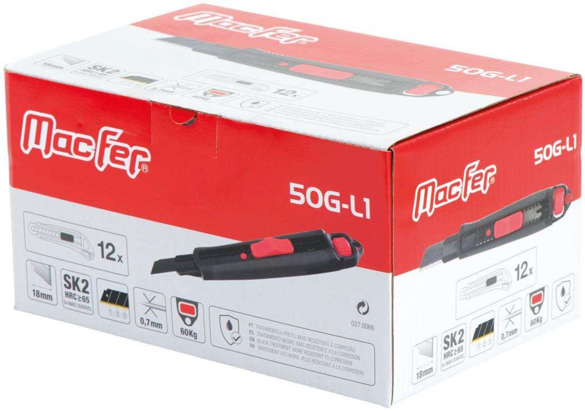 X-acto c/ travão cassete MacFer 50G-L1 18mm refª 027.0066 MACFER