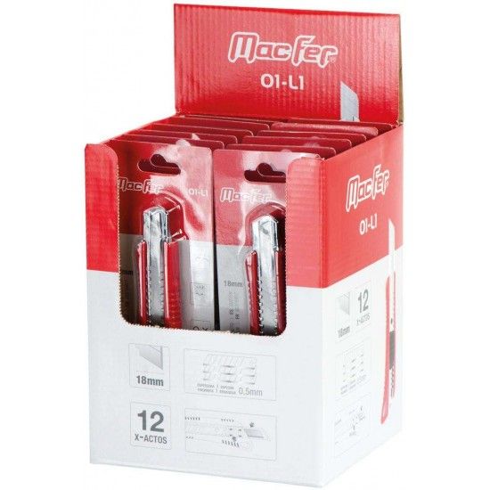 X-acto MacFer 01-L1 18mm refª 027.0055 MACFER X-acto MacFer 01-L1 18mm refª 027.0055 MACFER