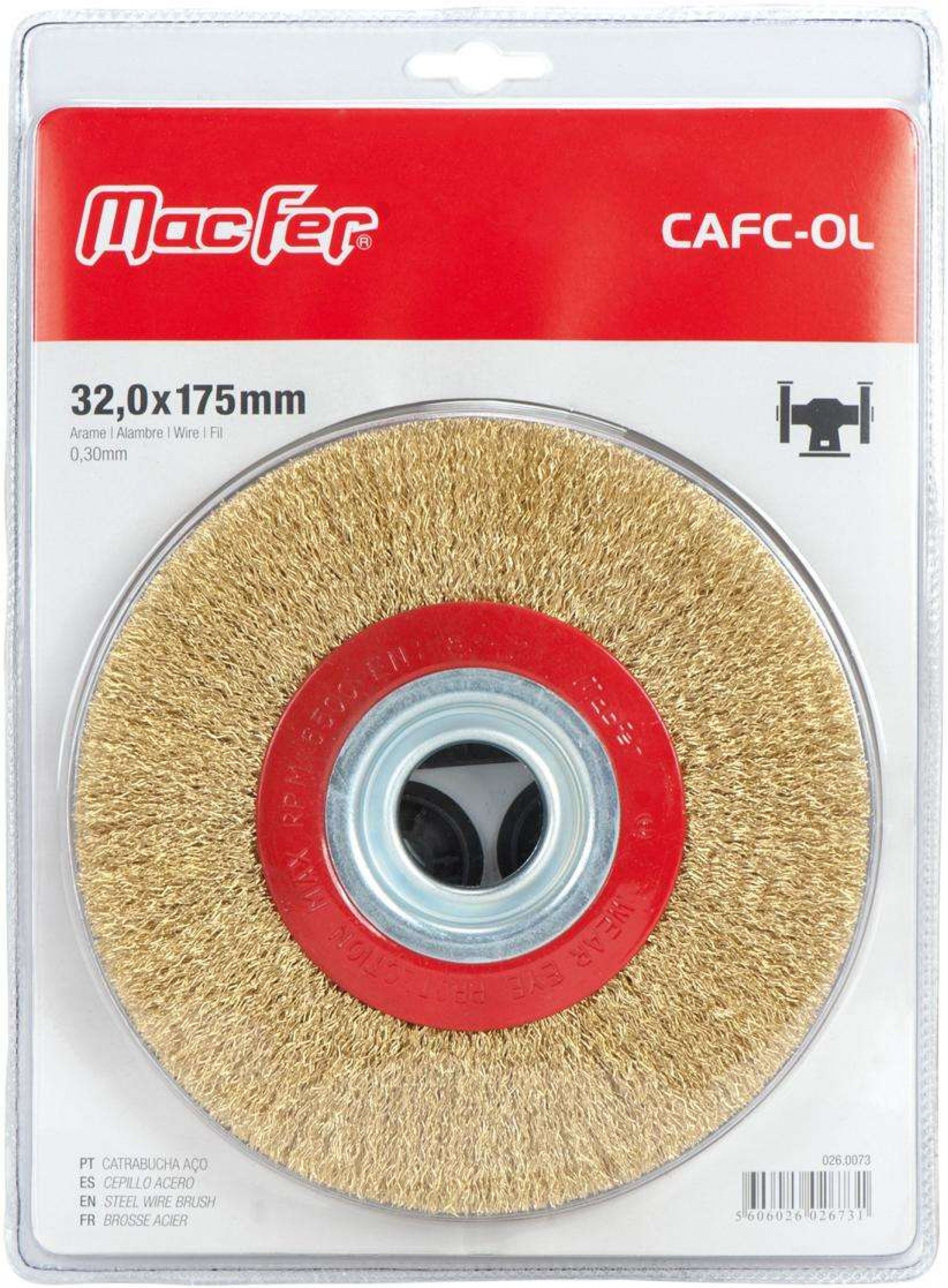 Catrab. aço c/ furo cir. CAFC-OL ond. 25,4x150mm refª 026.0072 MACFER