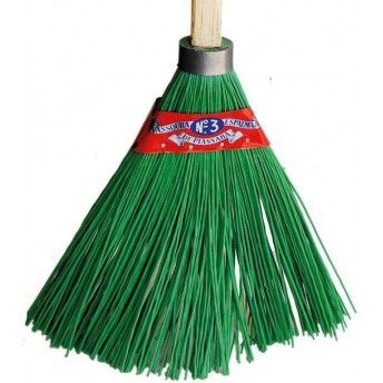 Vassoura jardim nylon  350251 verde ref 025.0092 MACFER