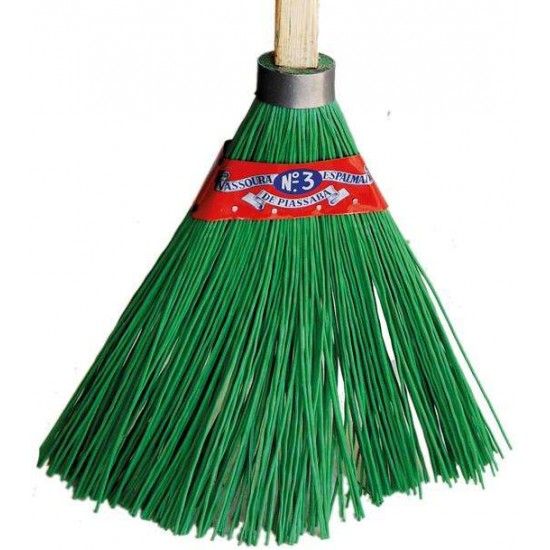 Vassoura jardim nylon  350251 verde ref 025.0092 MACFER