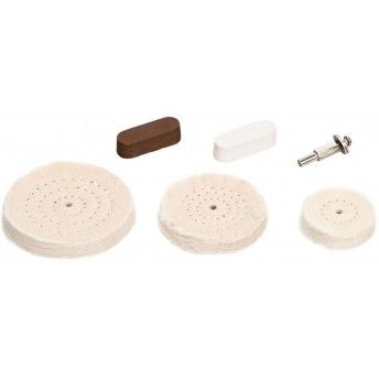 Kit polir escovas algodo circular KPEC-3 50, 75, 100mm 6ps ref 025.0063 MACFER