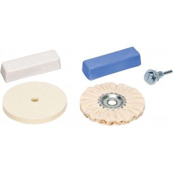 Kit polir escovas algodão & feltro cir. KPEC-2 100mm 5pçs refª 025.0061 MACFER Kit polir escovas algodão & feltro cir. KPEC-2 100mm 5pçs refª 025.0061 MACFER