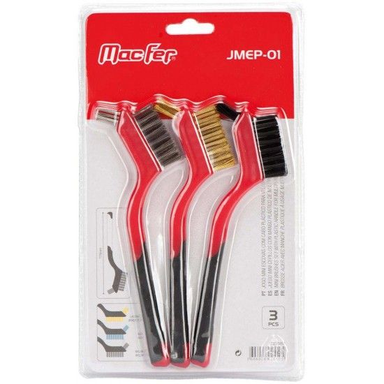 Jogo mini escovas com cabo plástico para velas JMEP-01 3pçs refª 025.0050 MACFER Jogo mini escovas com cabo plástico para velas JMEP-01 3pçs refª 025.0050 MACFER