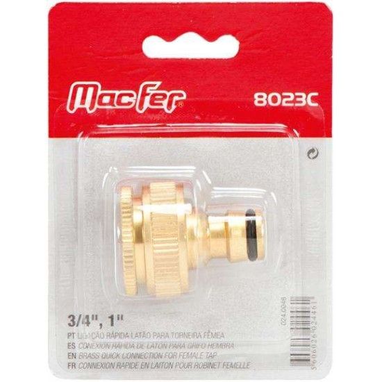 Lig. rápida latão p/ torneira fêmea MacFer 8023C 3/4", 1" refª 024.0046 MACFER Lig. rápida latão p/ torneira fêmea MacFer 8023C 3/4", 1" refª 024.0046 MACFER