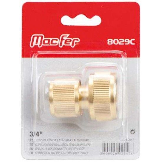 Lig. rápida latão p/ mang. MacFer 8029C 3/4" refª 024.0047 MACFER Lig. rápida latão p/ mang. MacFer 8029C 3/4" refª 024.0047 MACFER