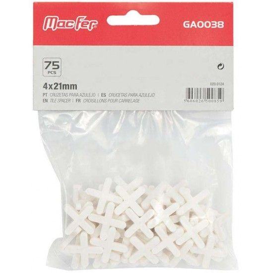 Cruzetas p/ azulejo MacFer GA0038 4,0x21mm refª 020.0124 MACFER Cruzetas p/ azulejo MacFer GA0038 4,0x21mm refª 020.0124 MACFER