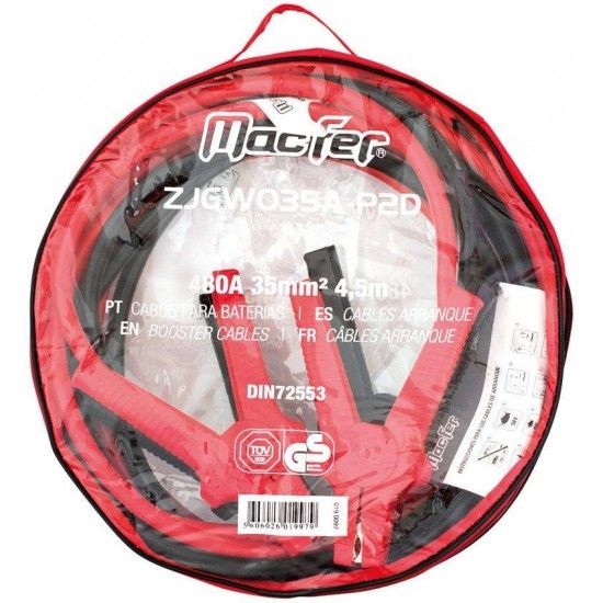Cabos p/ baterias MacFer ZJGW035A-P2D 480A 35mm2 4,5m ref 019.0097 MACFER