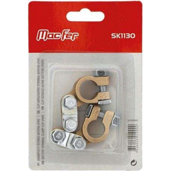 Grampos p/ bornes bateria MacFer SK1130 (par) ref 019.0090 MACFER