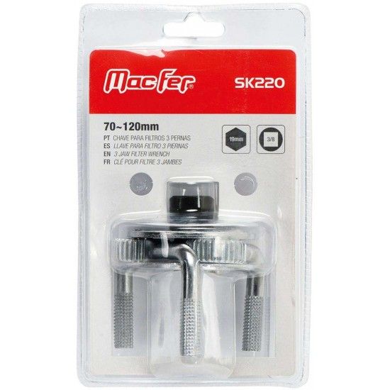 Ch. p/ filtros 3 pernas MacFer SK220 70~120mm refª 019.0012 MACFER Ch. p/ filtros 3 pernas MacFer SK220 70~120mm refª 019.0012 MACFER