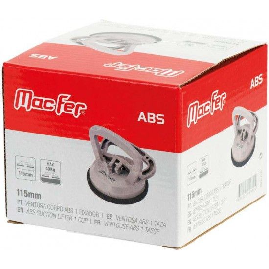 Ventosa corpo ABS 1 fixador MacFer 115T 115mm refª 017.0052 MACFER Ventosa corpo ABS 1 fixador MacFer 115T 115mm refª 017.0052 MACFER
