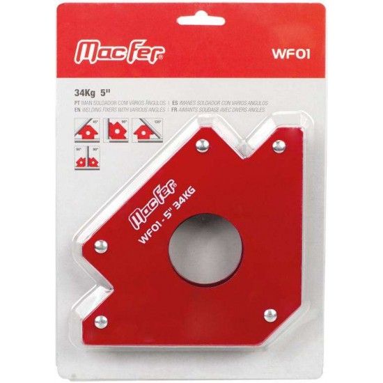 Íman soldador c/ vários ângulos MacFer WF01 23kg 4" refª 016.0098 MACFER Íman soldador c/ vários ângulos MacFer WF01 23kg 4" refª 016.0098 MACFER