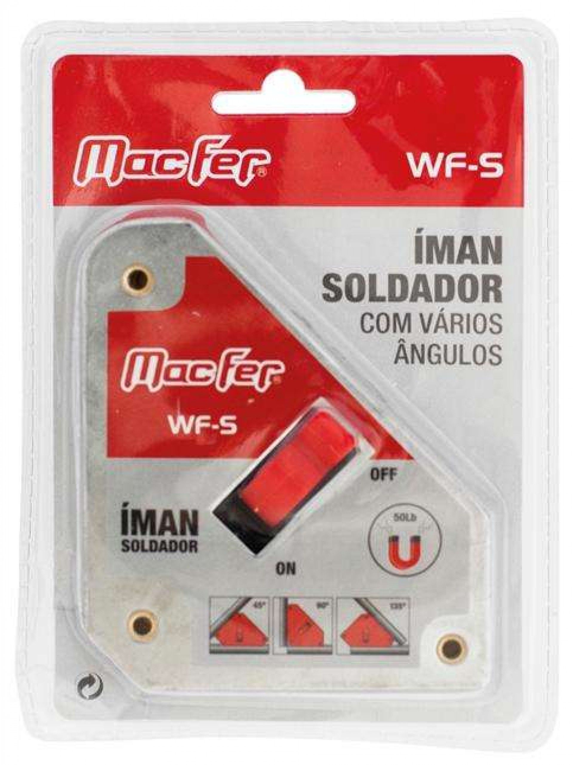 Íman soldador c/ vários ângulos MacFer WF-S 25kg (on/ off) refª 016.0100 MACFER