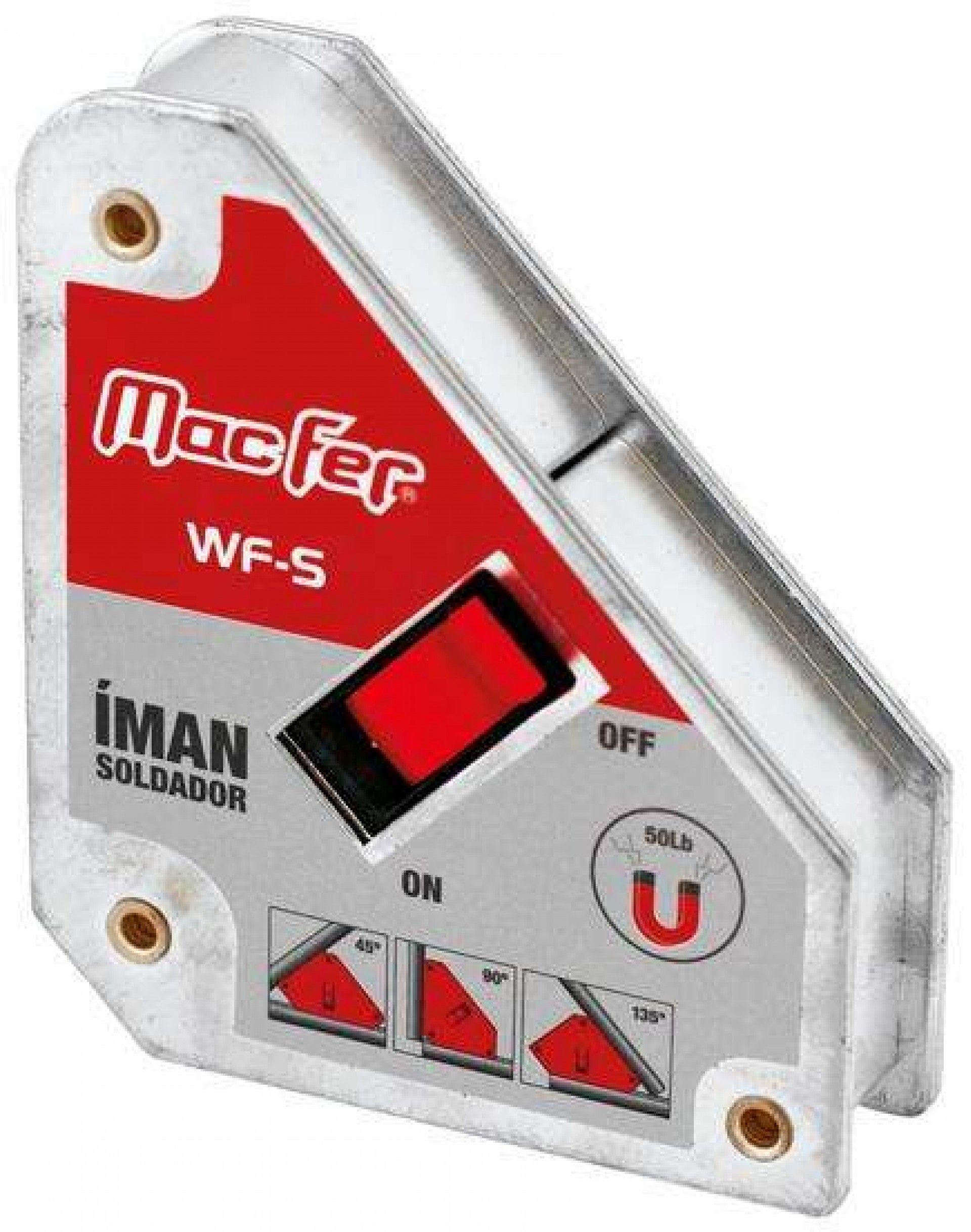 Íman soldador c/ vários ângulos MacFer WF-S 25kg (on/ off) refª 016.0100 MACFER