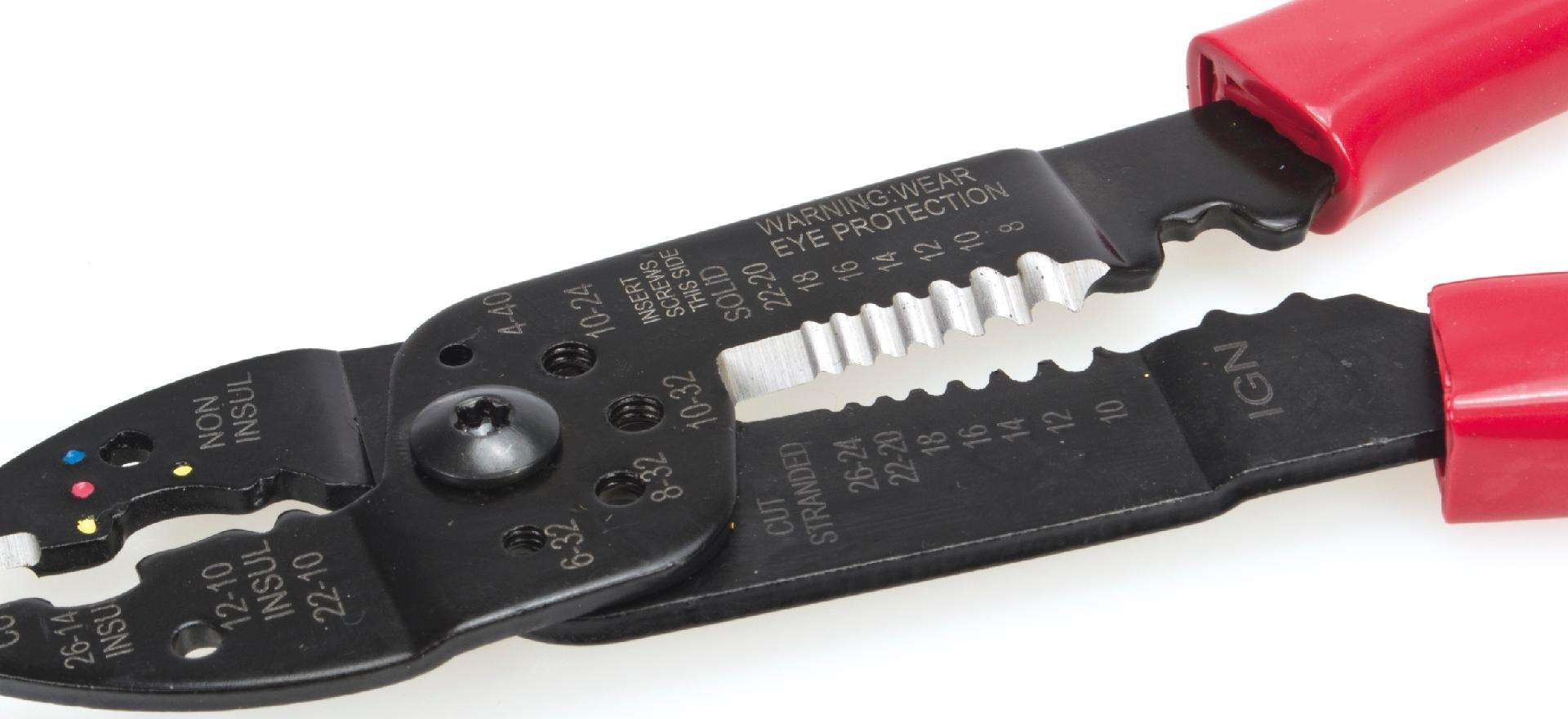 Alicate cravar terminais e descarnar fio SK5-5 0,8~3,2mm2 refª 016.0056 MACFER