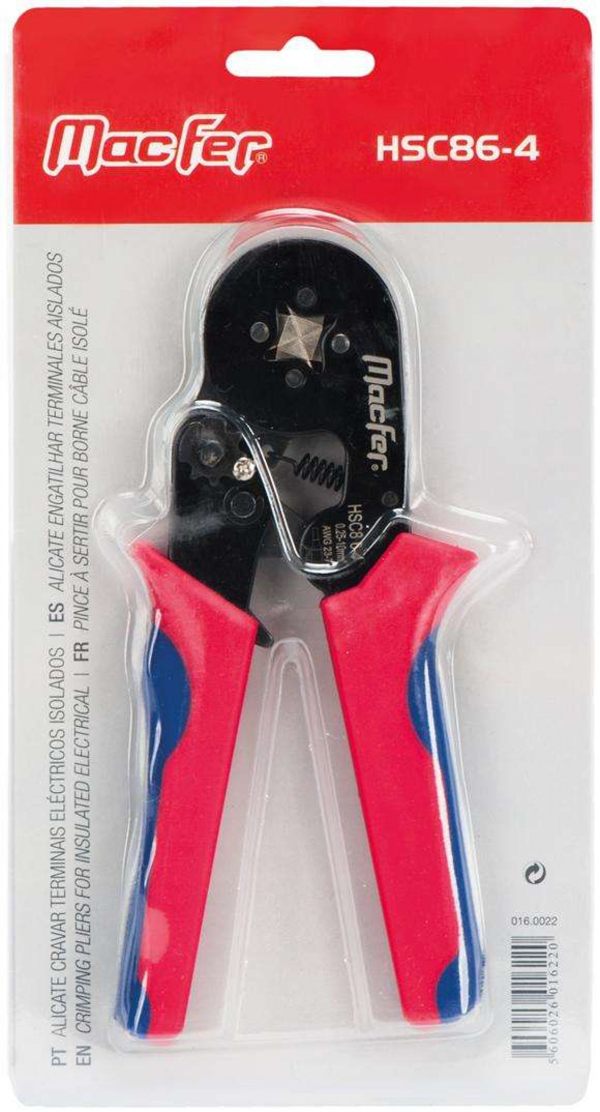 Alicate cravar term. eléc. isolados HSC86-4 refª 016.0022 MACFER
