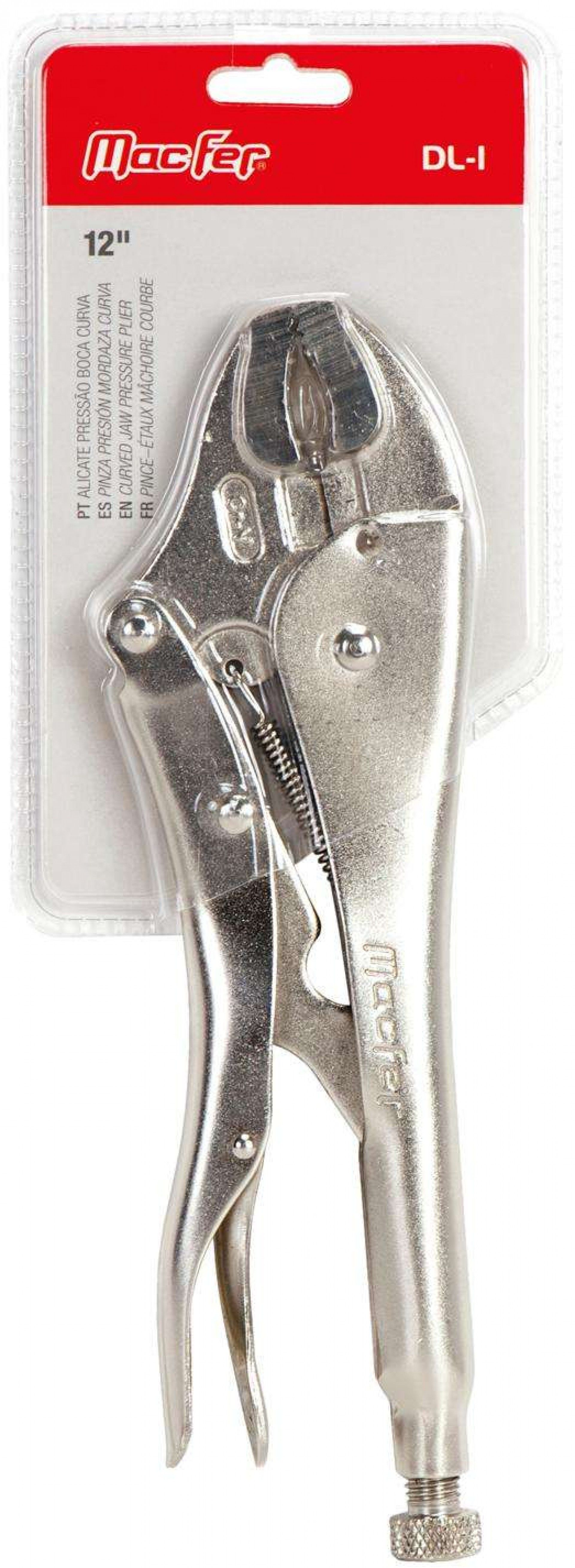 Alicate pressão boca curva MacFer DL-I 12" refª 016.0005 MACFER