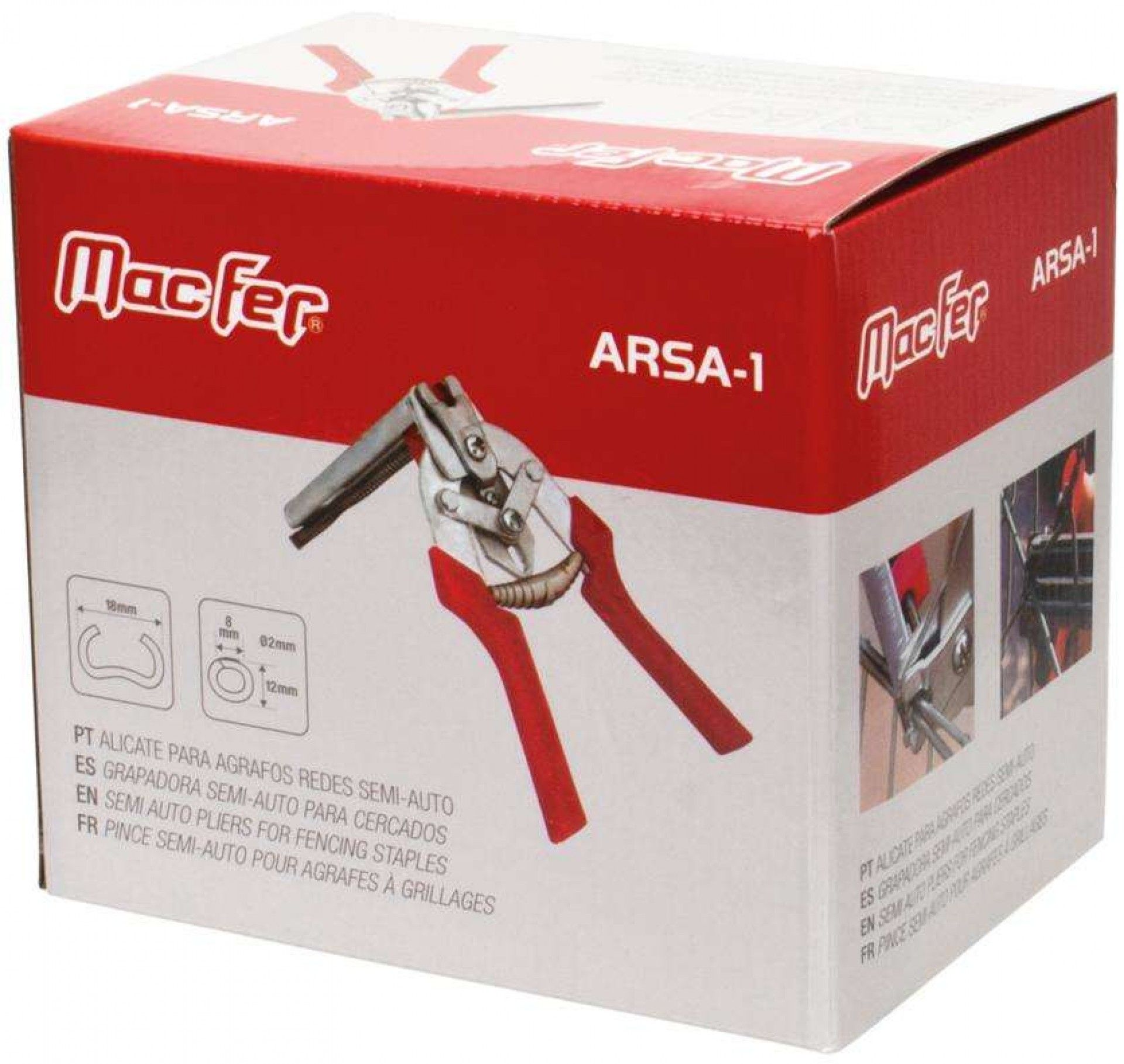 Alicate p/ agrafos redes semi-auto MacFer ARSA-1 refª 015.0077 MACFER