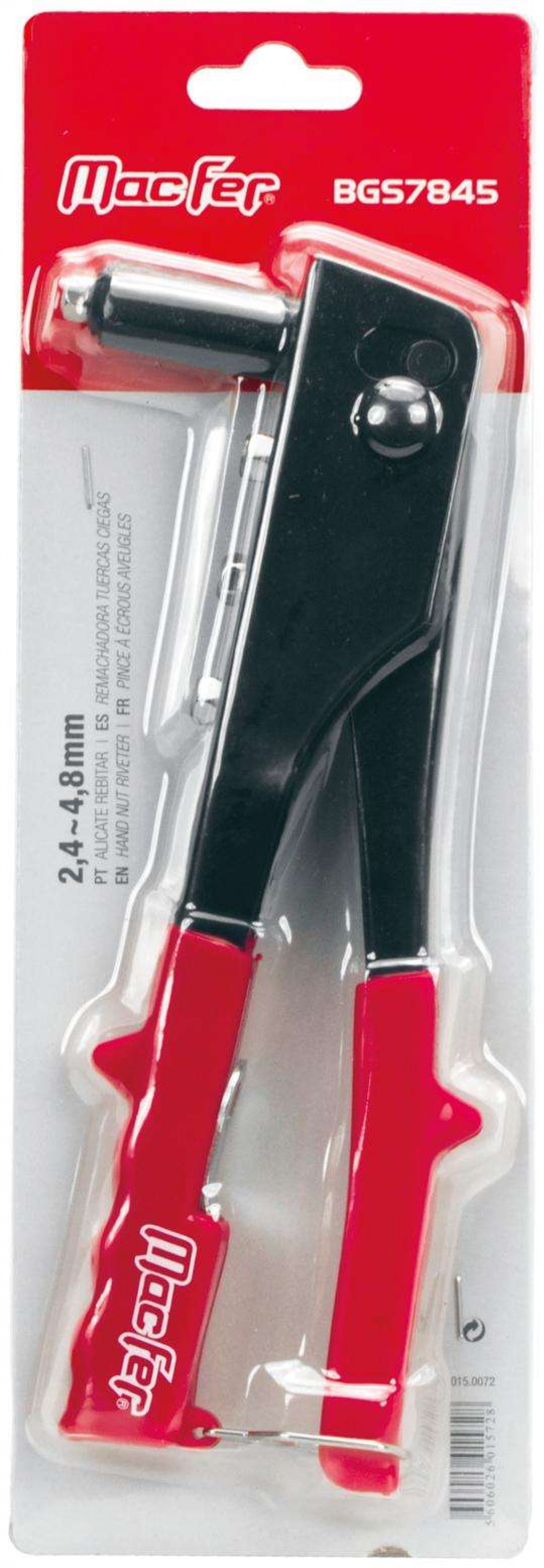 Alicate rebitar BGS7845 2,4~4,8mm refª 015.0072 MACFER