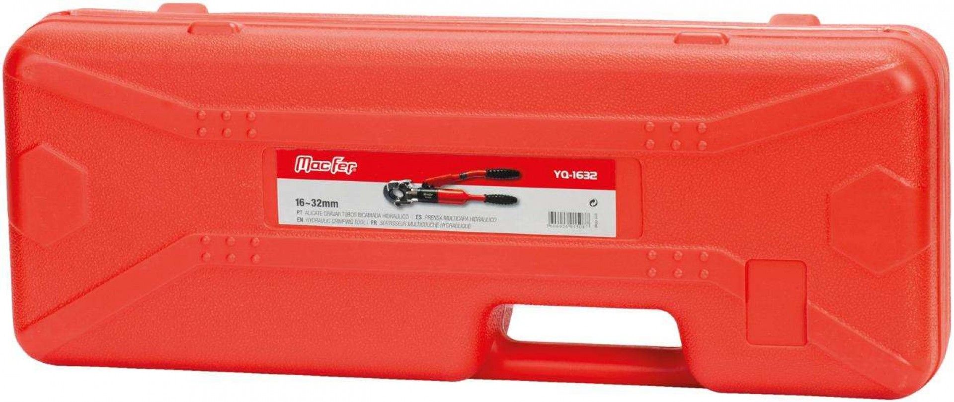 Alicate cravar tubos bicamada hidr. MacFer YQ-1632 16~32mm refª 015.0008 MACFER