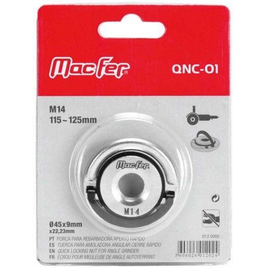 Porca p/rebarbadora aperto rpido QCN-01 M14 ref 012.0002 MACFER