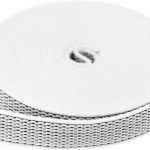 Fita p/ estore nylon  FEN-BP-BL 20mm 6m branca/ preta  ref 009.0161 MACFER