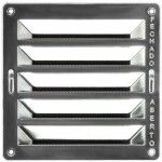 Grelha ventiladora com regulador vertical PP RRV-102-CRM 150x150mm cromada ref 009.0144 MACFER