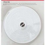 Fita p/ estore nylon  FEN-BP-BL 20mm 6m branca/ preta  ref 009.0161 MACFER