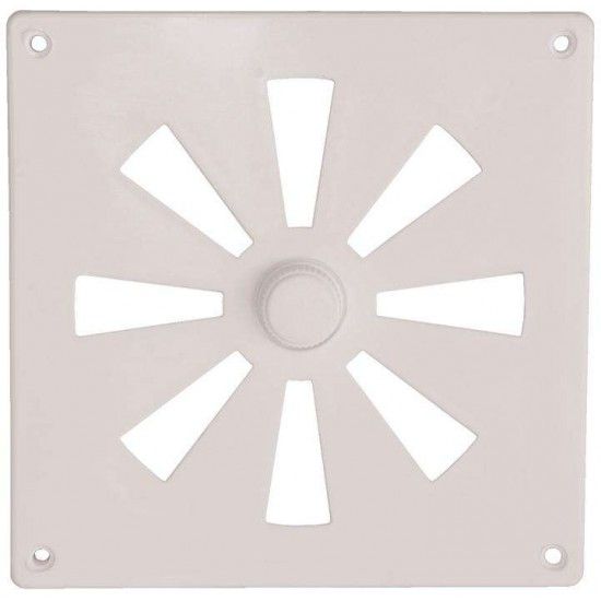 Grelha ventiladora com regulador PVC GVS-PVC 200x200mm branca ref 009.0091 MACFER