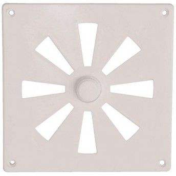 Grelha ventiladora com regulador PVC GVS-PVC 200x200mm branca ref 009.0091 MACFER