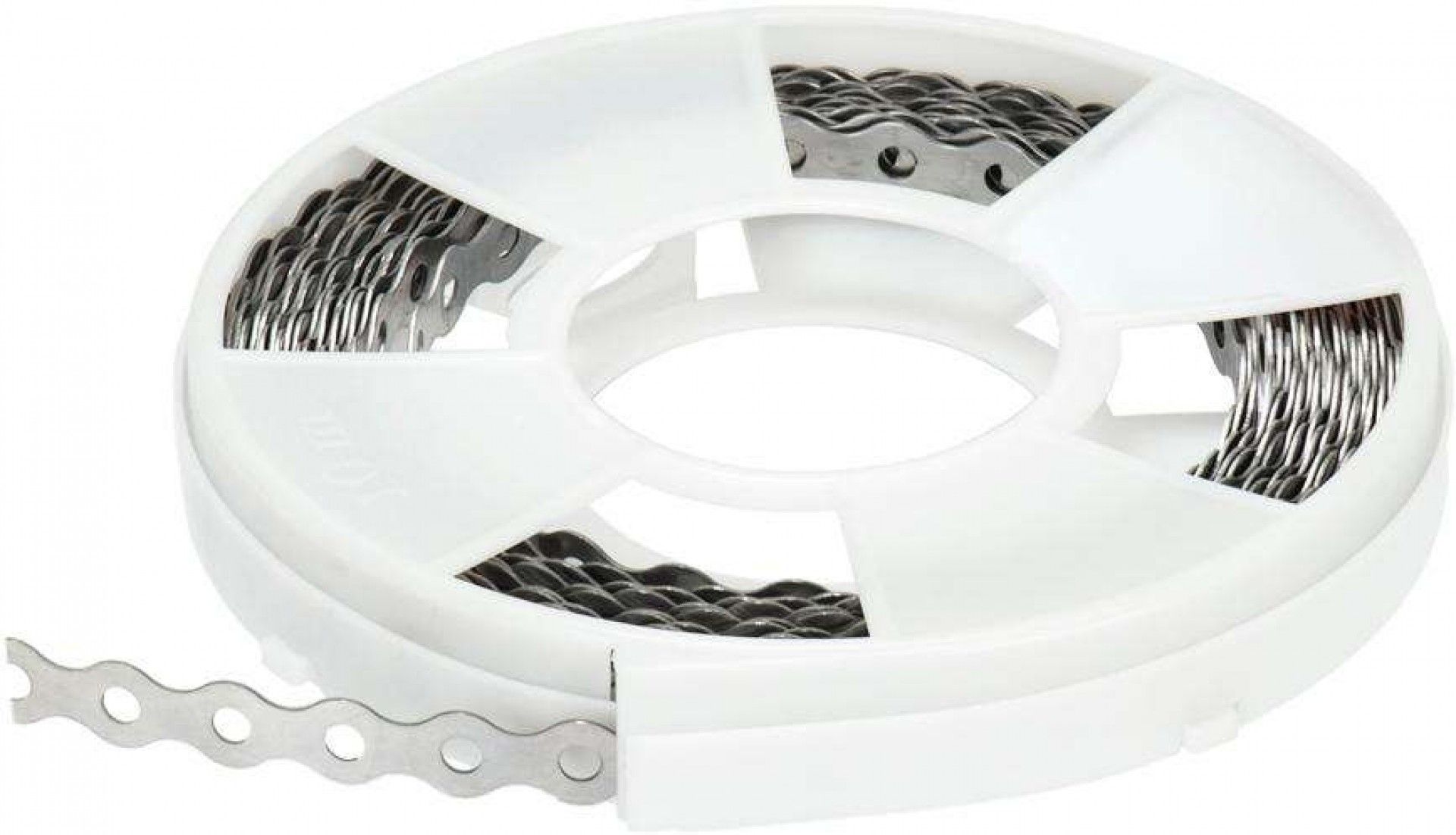 Fita ondulada perfurada inox AISI430 FOP-SS 12x0,8mm (10m) refª 004.0005 MACFER