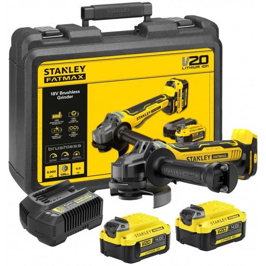 Rebarbadora V20 2 baterias 4.0Ah, carregador e mala ref SFMCG700M2K-QW Stanley
