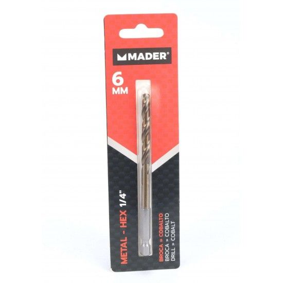 Broca Hex para Metal, Cobalto, 1/4, 6mm ref� 95197 MADER