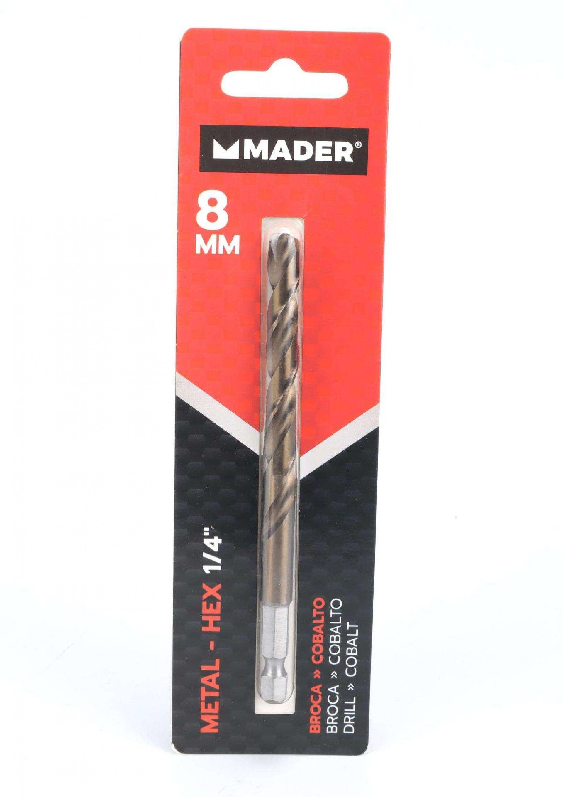Broca Hex para Metal, Cobalto, 1/4, 8mm refª 95198 MADER