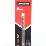 Broca Hex para Metal, Cobalto, ¼, 4mm refª 95194 MADER Broca Hex para Metal, Cobalto, ¼, 4mm refª 95194 MADER
