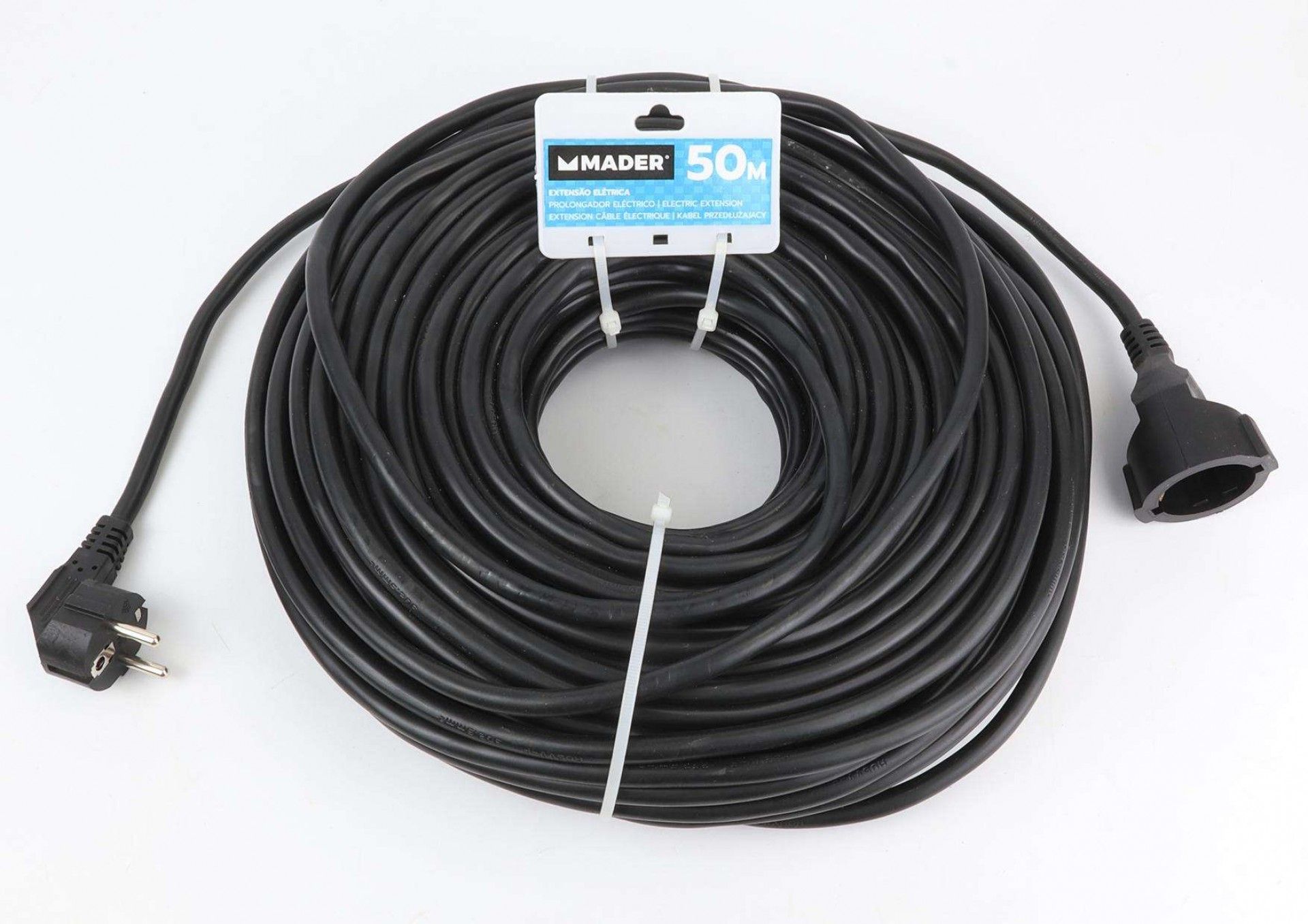 Extensão Elétrica, Preta, 50m, 3Gx2.5mm² refª 90691 MADER