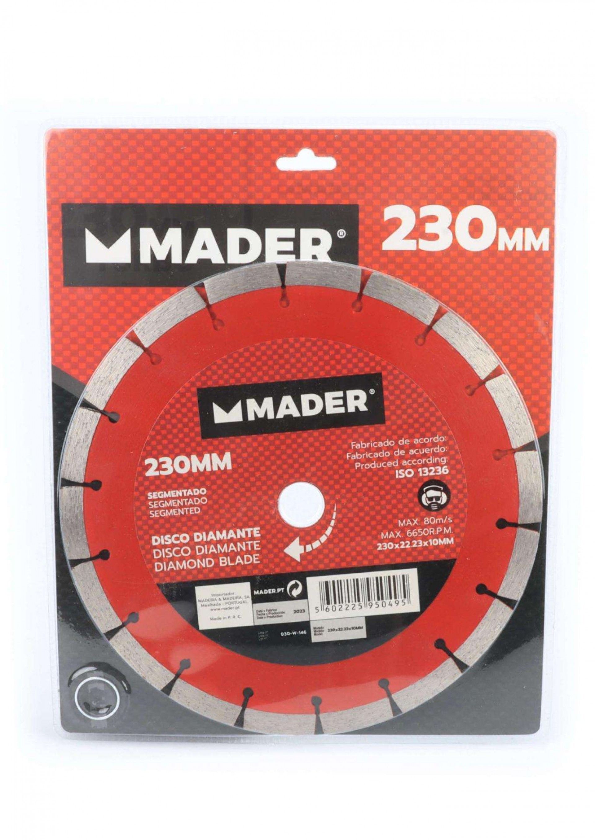 Disco Diamante, Segmentado, 230mm refª 95049 MADER