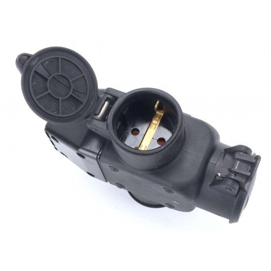 Ficha Elétrica Tripla, Exterior, com Tampa refª 89290 MADER Ficha Elétrica Tripla, Exterior, com Tampa refª 89290 MADER