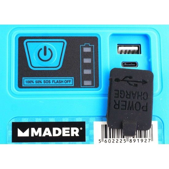 Projector Led 50W c/suporte recarregvel 6.Ah ref 89192 Mader