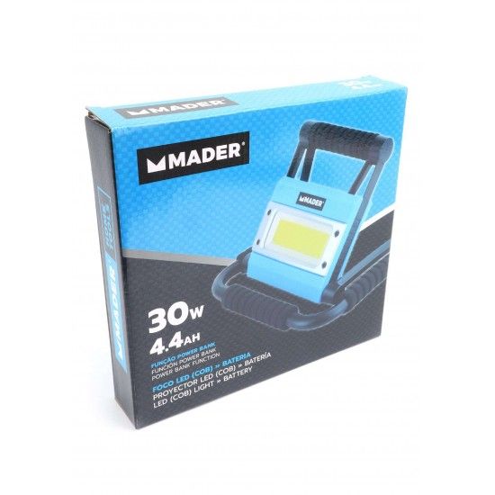 Foco LED, Portátil, 30W, 4.4Ah refª 89191 MADER Foco LED, Portátil, 30W, 4.4Ah refª 89191 MADER