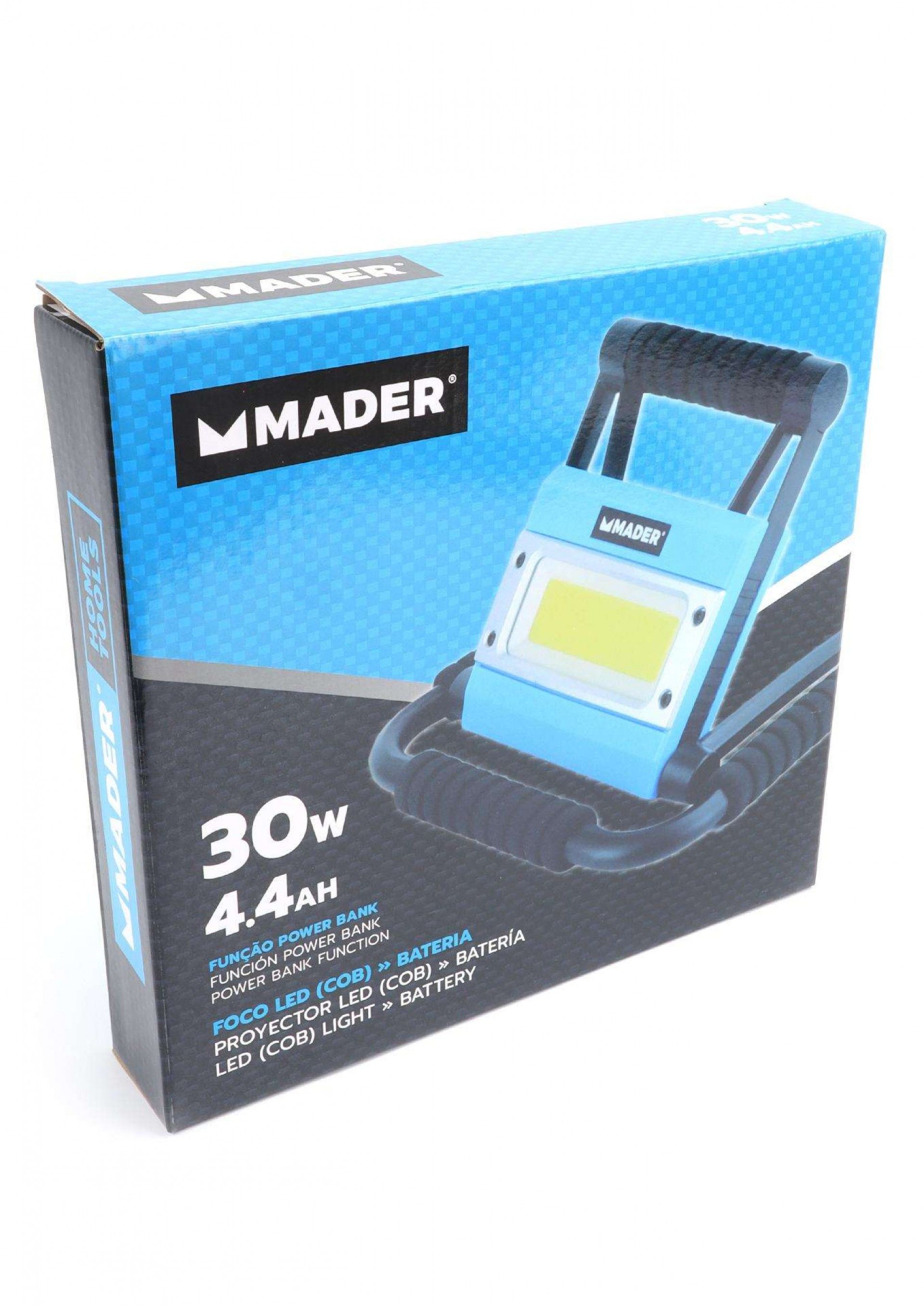 Foco LED, Portátil, 30W, 4.4Ah refª 89191 MADER