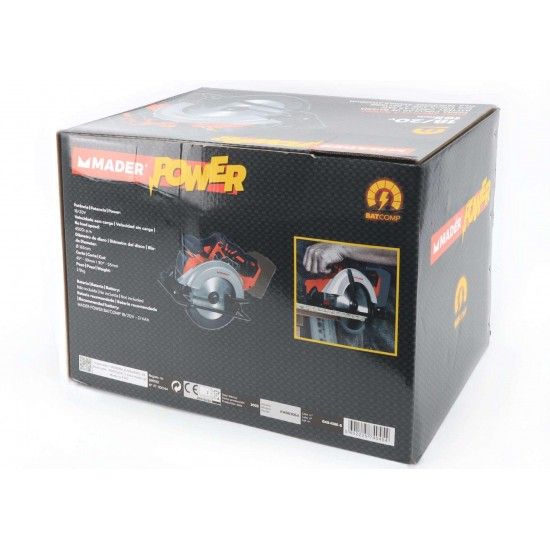 Serra Circular, 18/20V, 165mm - MADER POWER® refª 74045 MADER Serra Circular, 18/20V, 165mm - MADER POWER® refª 74045 MADER