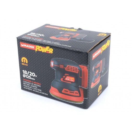 Lixadora, 18/20V, 125mm, Rotativa - MADER POWER ref 74040 MADER
