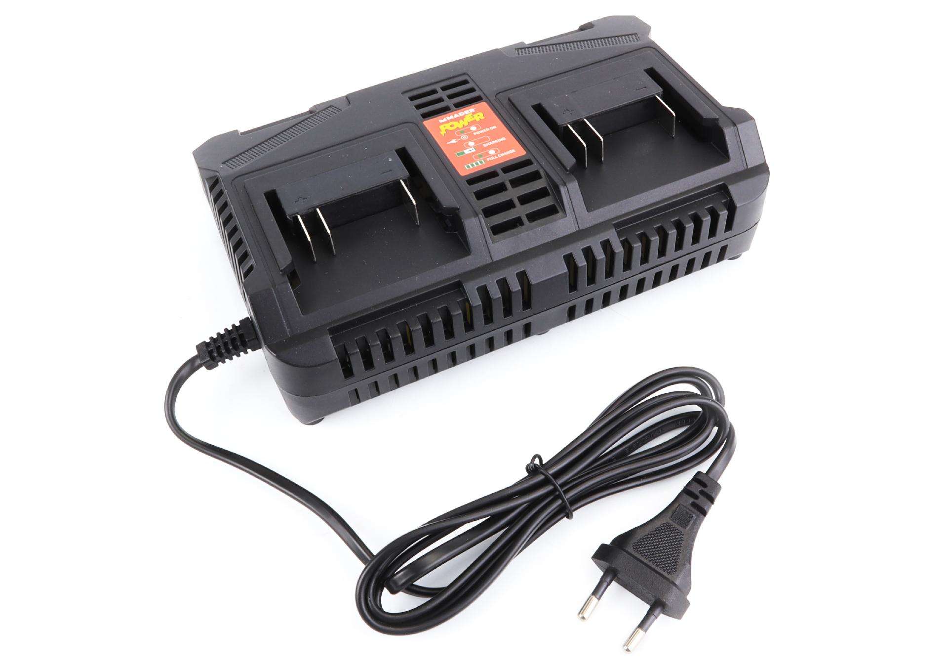 Carregador para Bateria, Duplo, 20V, 4A - MADER POWER® refª 74014 MADER
